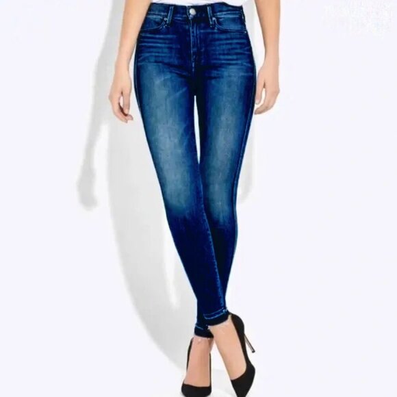 AYR The Riser Skinny Jean 8 inch Mid-rise Dark Wash 28 #7940 - Picture 1 of 14